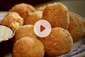 Play video for: Chef Luis Makes Jalapeno Cheese Fritters