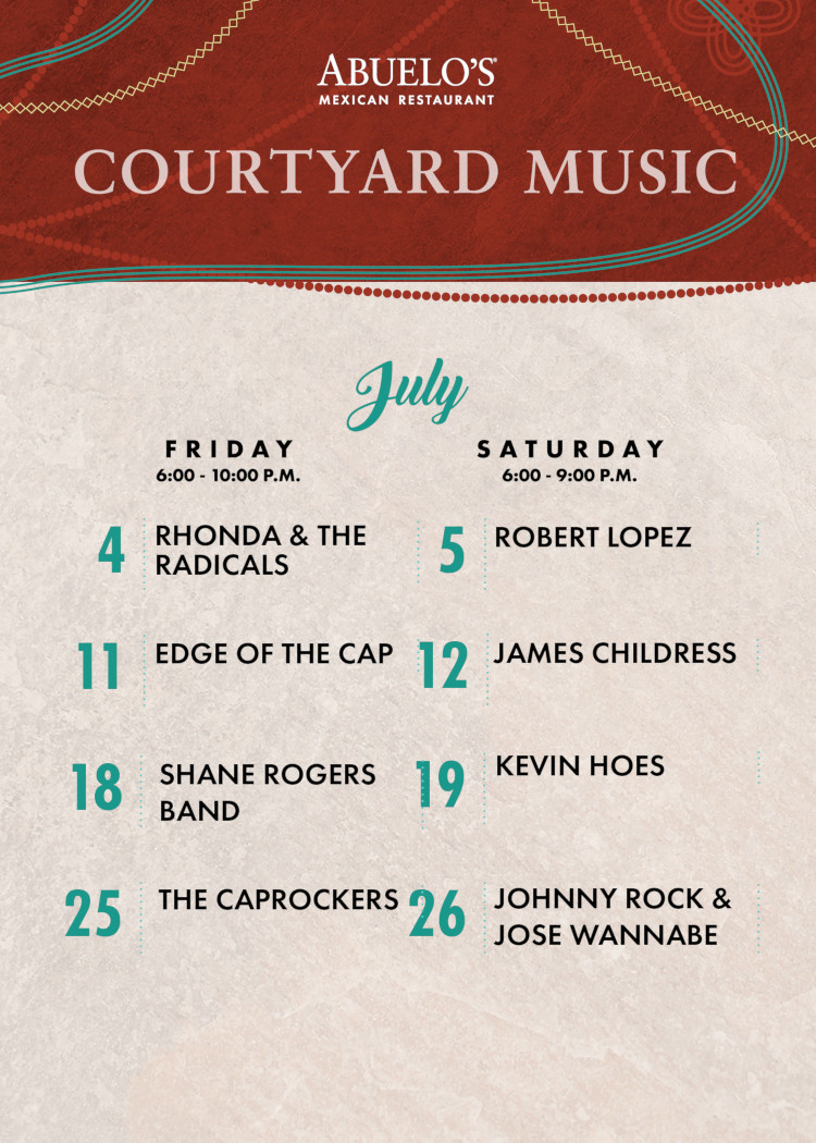Abuelo's Lubbock Courtyard Music - July 2025