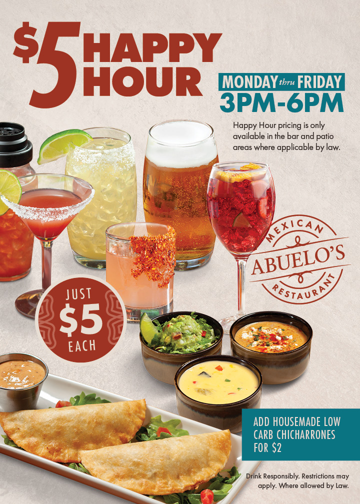 Mexican Restaurant Specials - $5 Happy Hour Specials